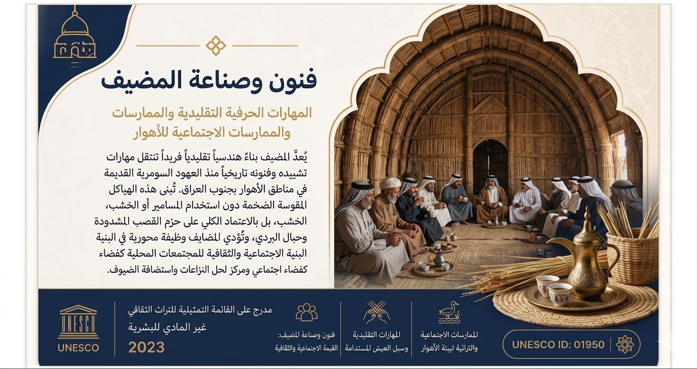 المهارات والفنون الحرفية التقليدية لبناء المضيف