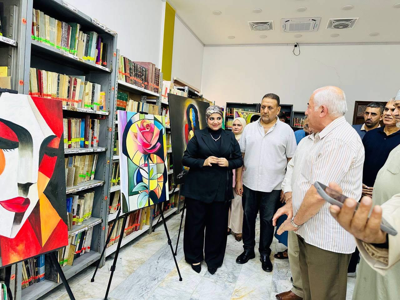 البيت الثقافي في هيت يقيم حفل افتتاح المعرض التشكيلي للفنانة كوثر رعد